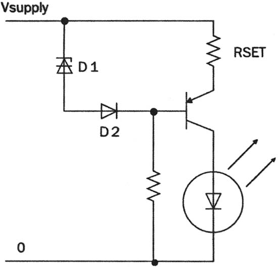 Simple steady current circuit
