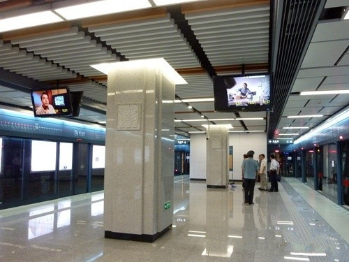 Subway digital signage display