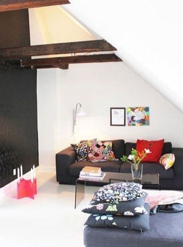 Excellent case for small-sized homemade attic decoration