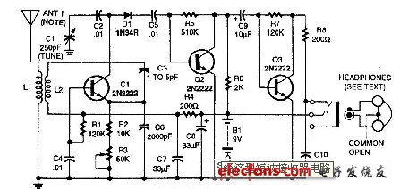 Circuit diagram of economical short wave receiver