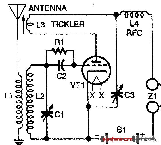 General regenerative receiver circuit diagram