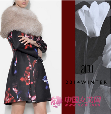 air.uçš‘å¦‚2014å†¬è£…æ–°å“ æš—é¦™ç³»åˆ—å°èŠ±é•¿è£™(å›¾3)