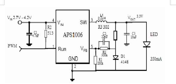 APS1006 applied to electronic miner's lamp