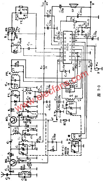 D2204 single-chip FM AM radio circuit application 