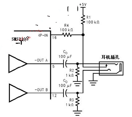 HWD2163 headphone amplifier circuit diagram