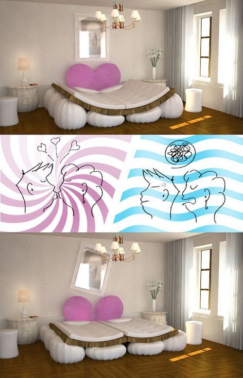 Cute "sad" couple bed