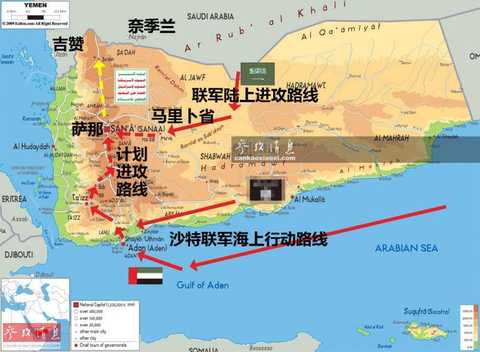 Perhaps everyone will wonder why the Saudi coalition forces with a large number of advanced Western weapons have been unable to defeat the outdated Houthi armed forces and some government forces loyal to Saleh for so long. The picture shows the map of Yemen.