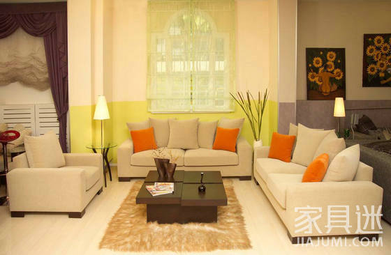 Fabric sofa color colorful