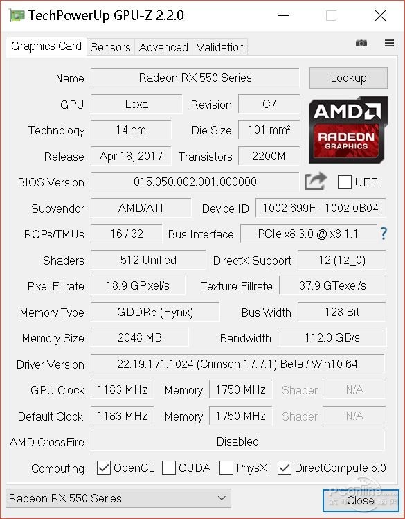 Specs Table