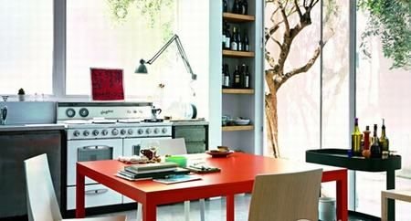 Colorful kitchen glows in summer