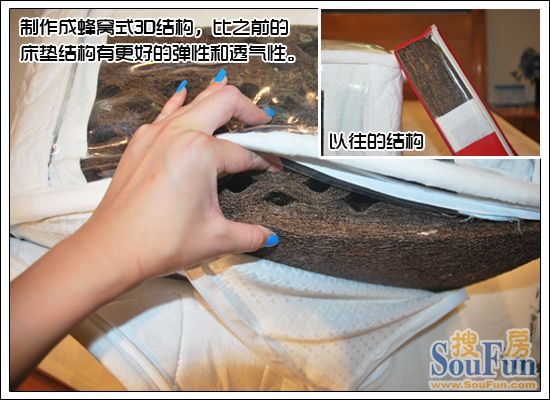 Nature Brown Mattress World Series Honeycomb Structure