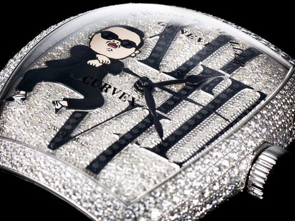 Franck Muller introduced the CintrÃ©e Curvex PSY watch to pay tribute to South Korean singer PSY