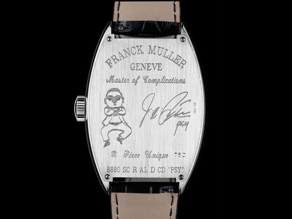 Franck Muller introduced the CintrÃ©e Curvex PSY watch to pay tribute to South Korean singer PSY