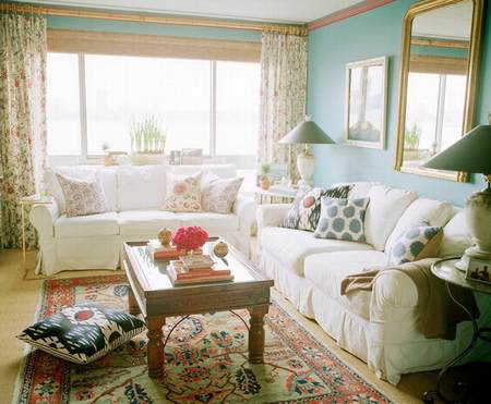 Warm and beautiful living room design, fascinating and gentle