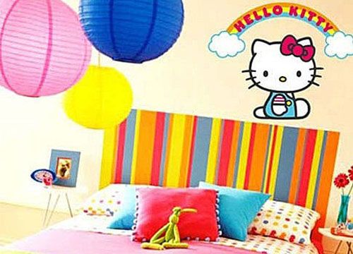 Regardless of the age of the girls, hello kitty will be regarded as the heart of love, this hello kitty wallpaper, the perfect match between the cute cat and the seven-color rainbow, to create a vibrant Princess room, so that the little princess feels stronger