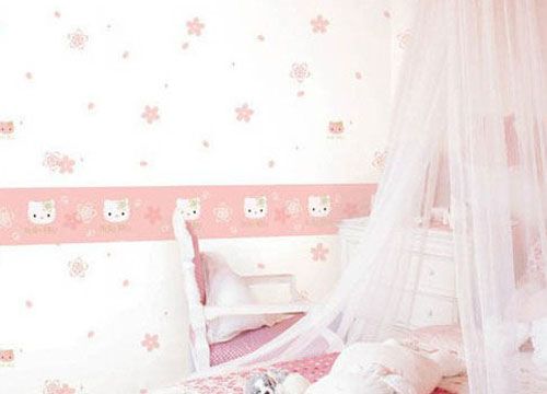 Different from the vitality of the previous hello kitty wallpaper, this wallpaper is full of dreamy colors, which will not bring too much impact on children's vision.