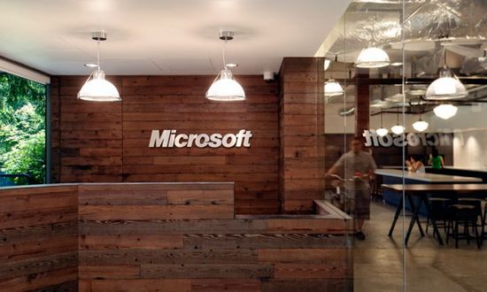 Microsoft led the office, simple and comfortable floor design style