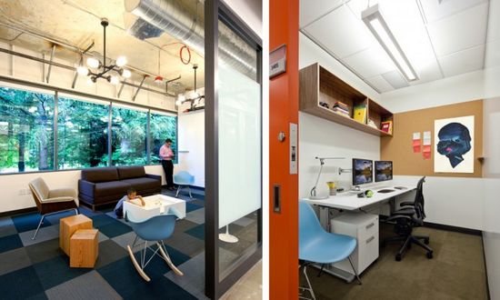 Microsoft led the office, simple and comfortable floor design style