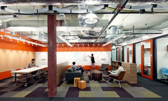 Microsoft led the office, simple and comfortable floor design style