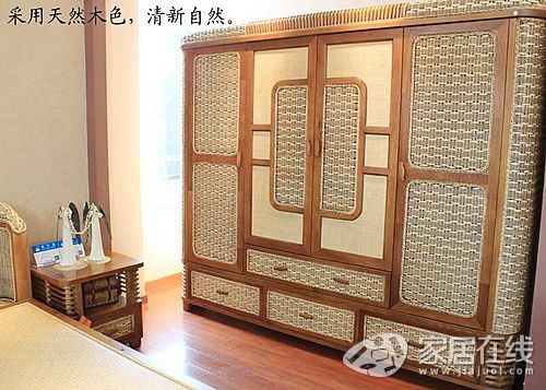 Fujiwang House Vertical and Horizontal Spring and Autumn Series Qu Yunliufang Four-door Wardrobe Picture