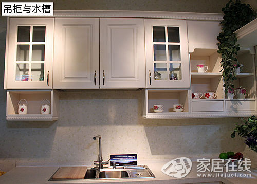 Home and open cabinets