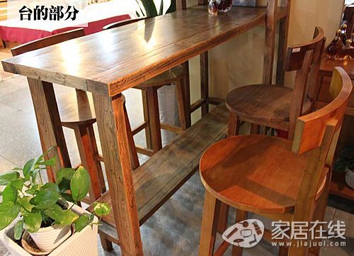 Shaped furniture creation Elm bar picture