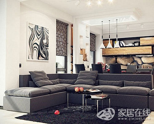 The ingenious design of the living room space makes you feel at ease