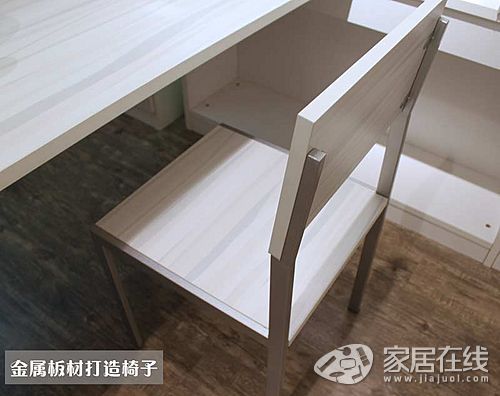 Cross-border illusion white series desk bookcase combination picture