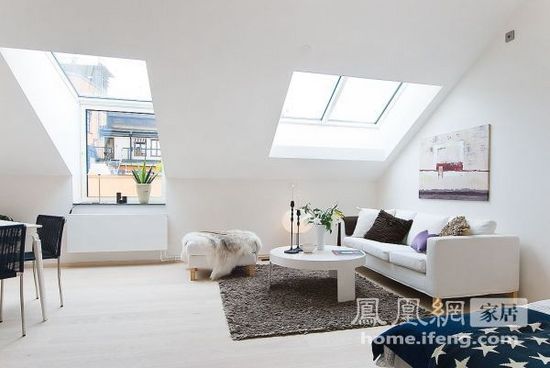 Ingenious skylight design 36 square meters of apartment is no longer simple