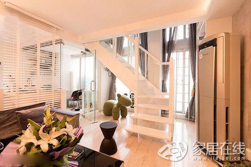 Classic small apartment LOft design 100,000 decoration 55 flat duplex