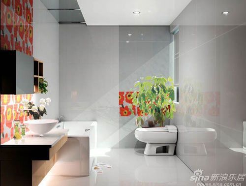 Bathroom decoration, small tile, big university