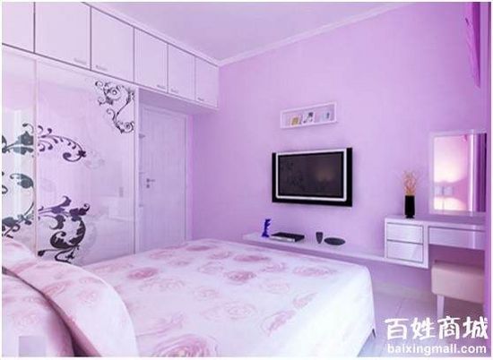 Purple bedroom decoration