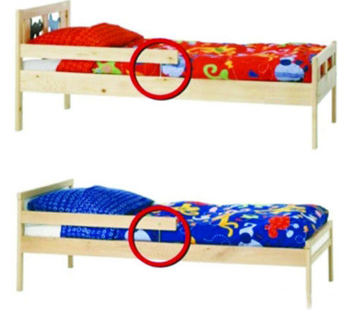 There are design flaws that may cut people. IKEA recalls two children's beds worldwide.