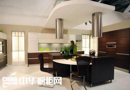 Stylish open kitchen, let happy life always accompany you