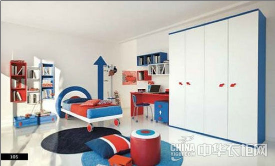 Children's bedroom wardrobe design case recommendation two