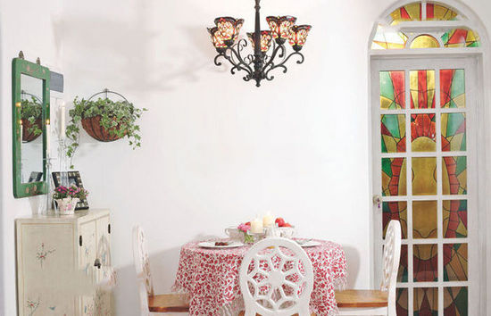 Mediterranean family of three own home decoration