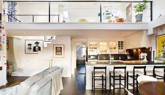 Sweden 77 square meters high loft [å›¾èµ]