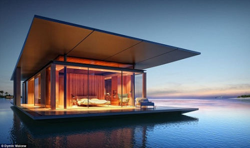 The drift house has two rooms, a living room, a kitchen and two bathrooms.