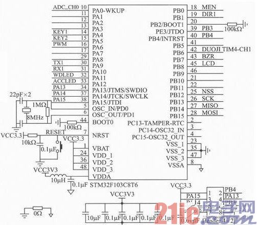 Main control module circuit diagram