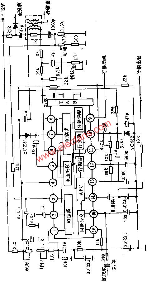 D1379C internal block diagram and peripheral circuit diagram 