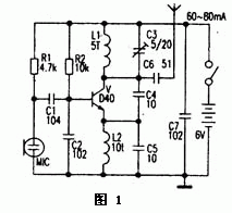 Several wireless microphone circuits