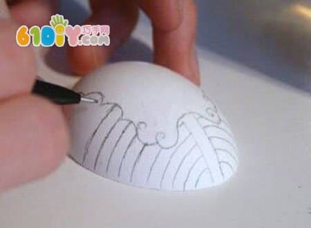 Cute eggshell boat handmade