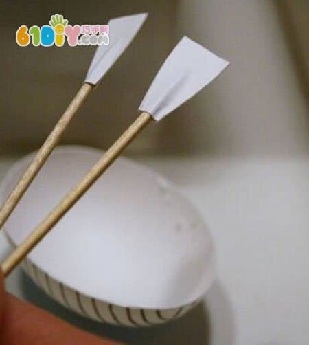 Cute eggshell boat handmade