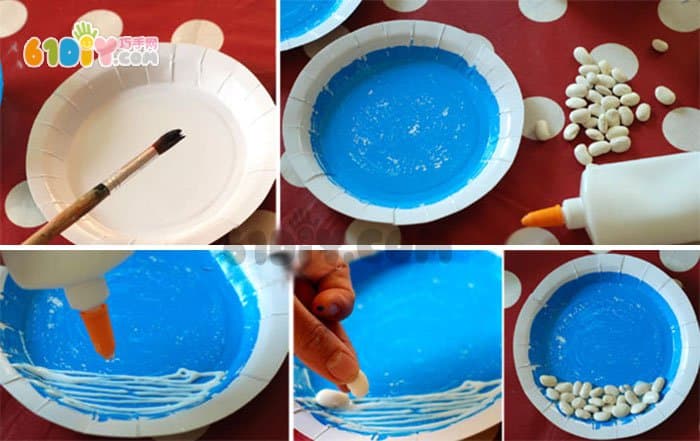 Creative children's handmade, go fishing together