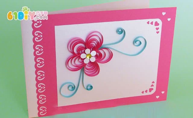 New Year DIY making beautiful paper flower card