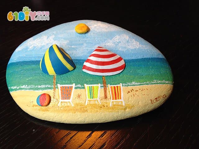 Cobblestone creative handcraft beautiful beach