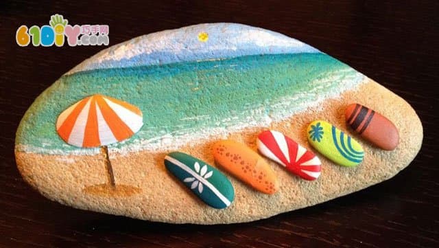 Cobblestone creative handcraft beautiful beach