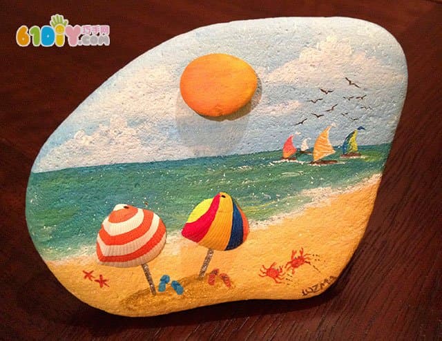 Cobblestone creative handcraft beautiful beach