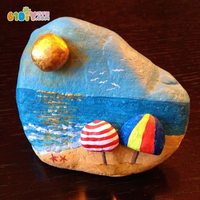 Cobblestone creative handcraft beautiful beach