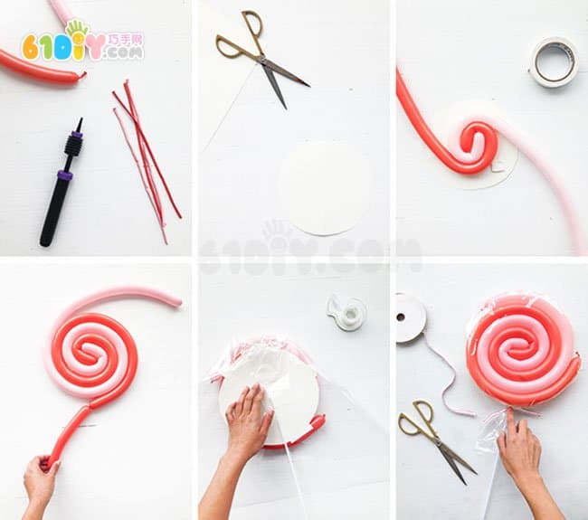 Balloon making festive candy decorative wall